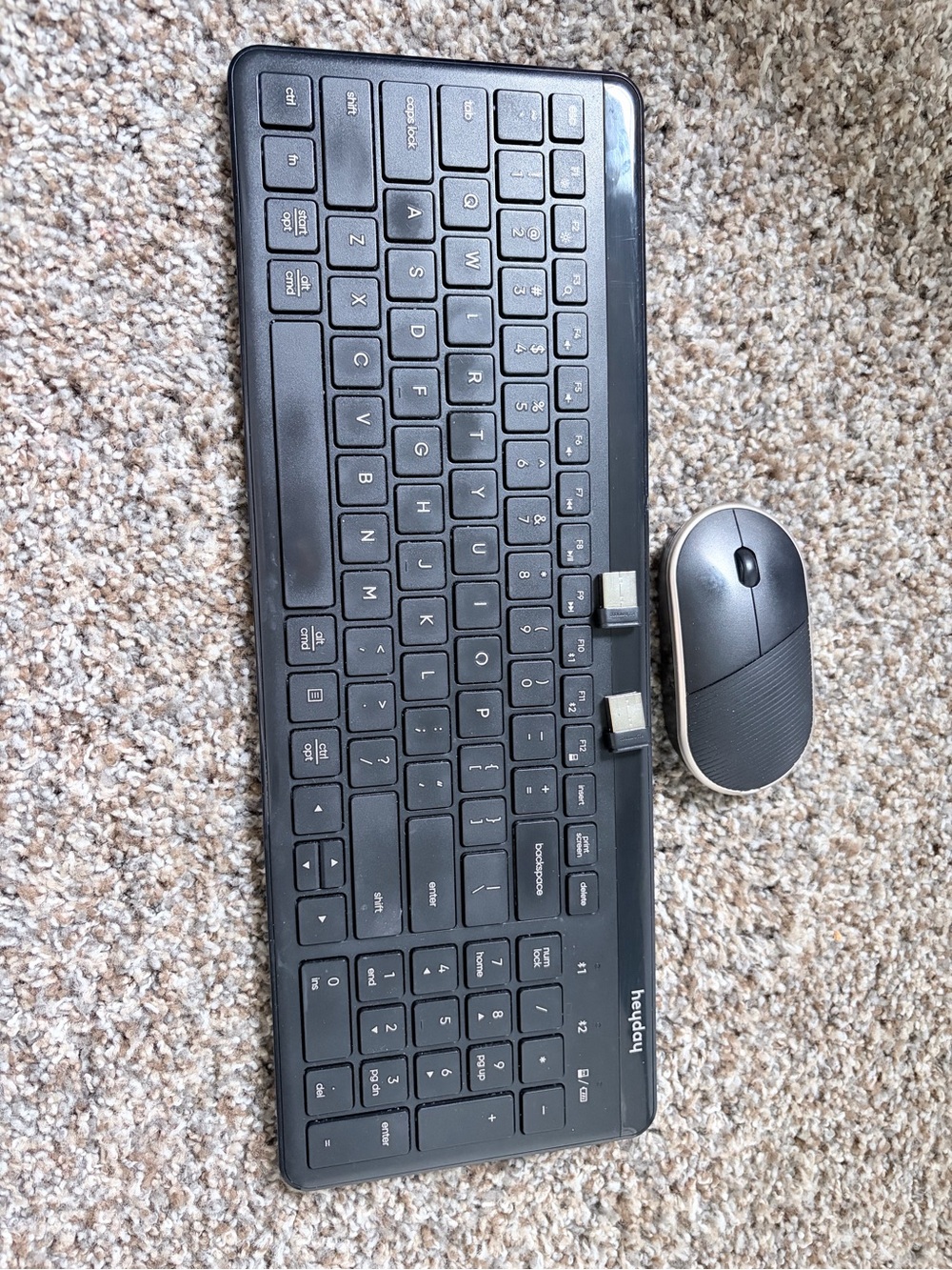 heyday Black Wireless Keyboard and Mouse Combo